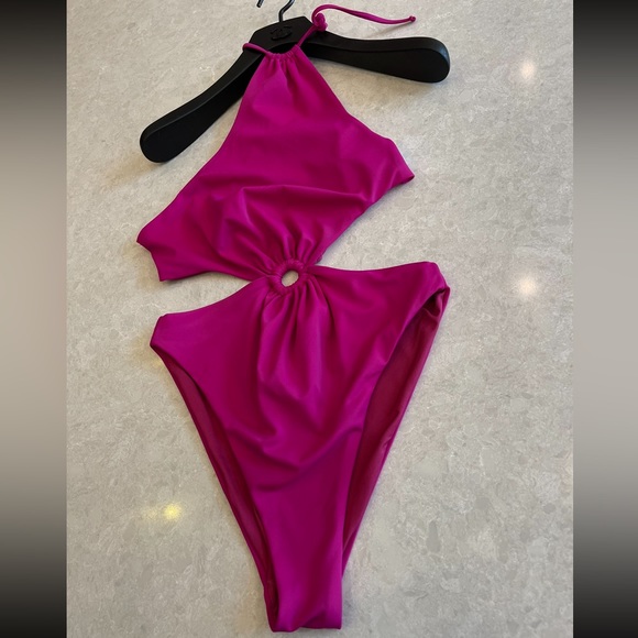 Agua Bendita Bloom Suki Solid One Piece Swimsuit Size S - Picture 2 of 16